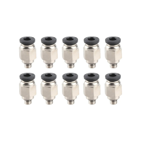 Conector Neumático de Latón Niquelado para Tubo de Teflón 1.75 mm – ANET ET4 / ET5