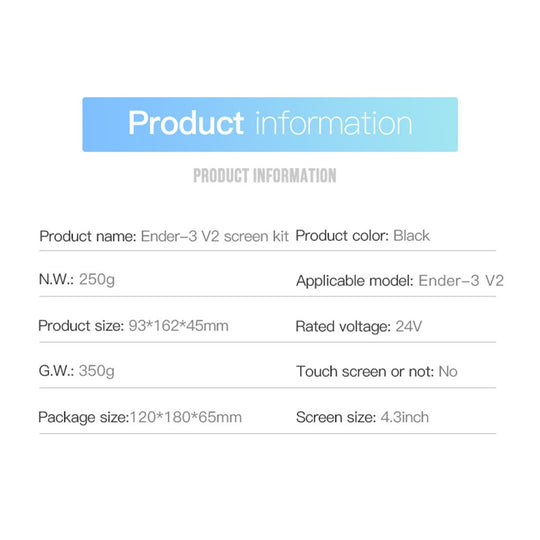 ENDER 3 V2 INTELLIGENT SCREEN KIT 4.3"