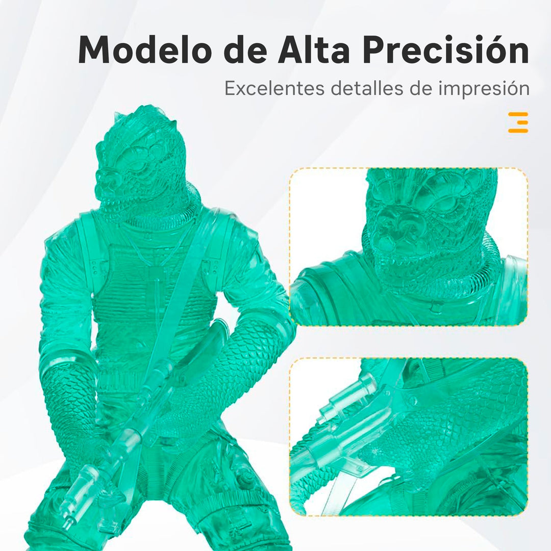 Resina Creality Standard Plus Verde Transparente 500g para Impresora 3D LCD SLA