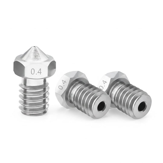 1.75/0.4mm,V6 stainless steel nozzle, M6 thread.
