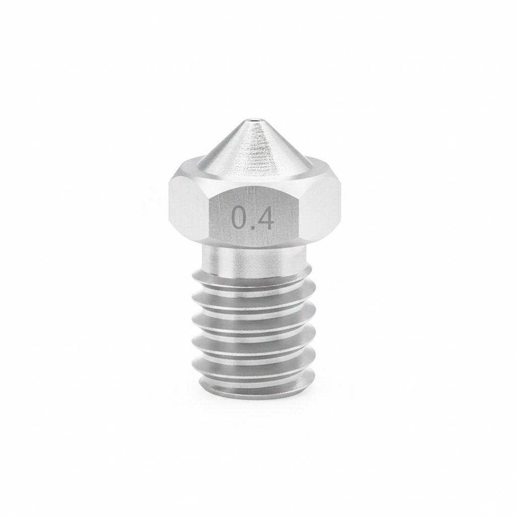 1.75/0.4mm,V6 stainless steel nozzle, M6 thread.