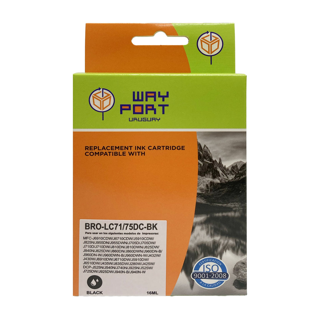 Cartucho Compatible Way Port LC71 / LC75 Amarillo para Brother