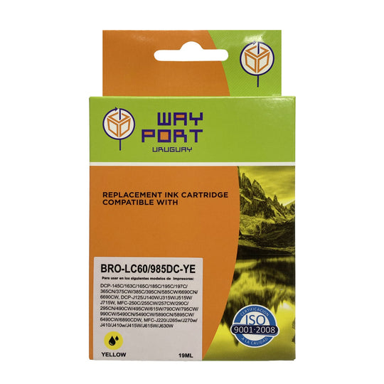 Cartucho Compatible Way Port LC39 / LC60 / LC985 Amarillo para Brother