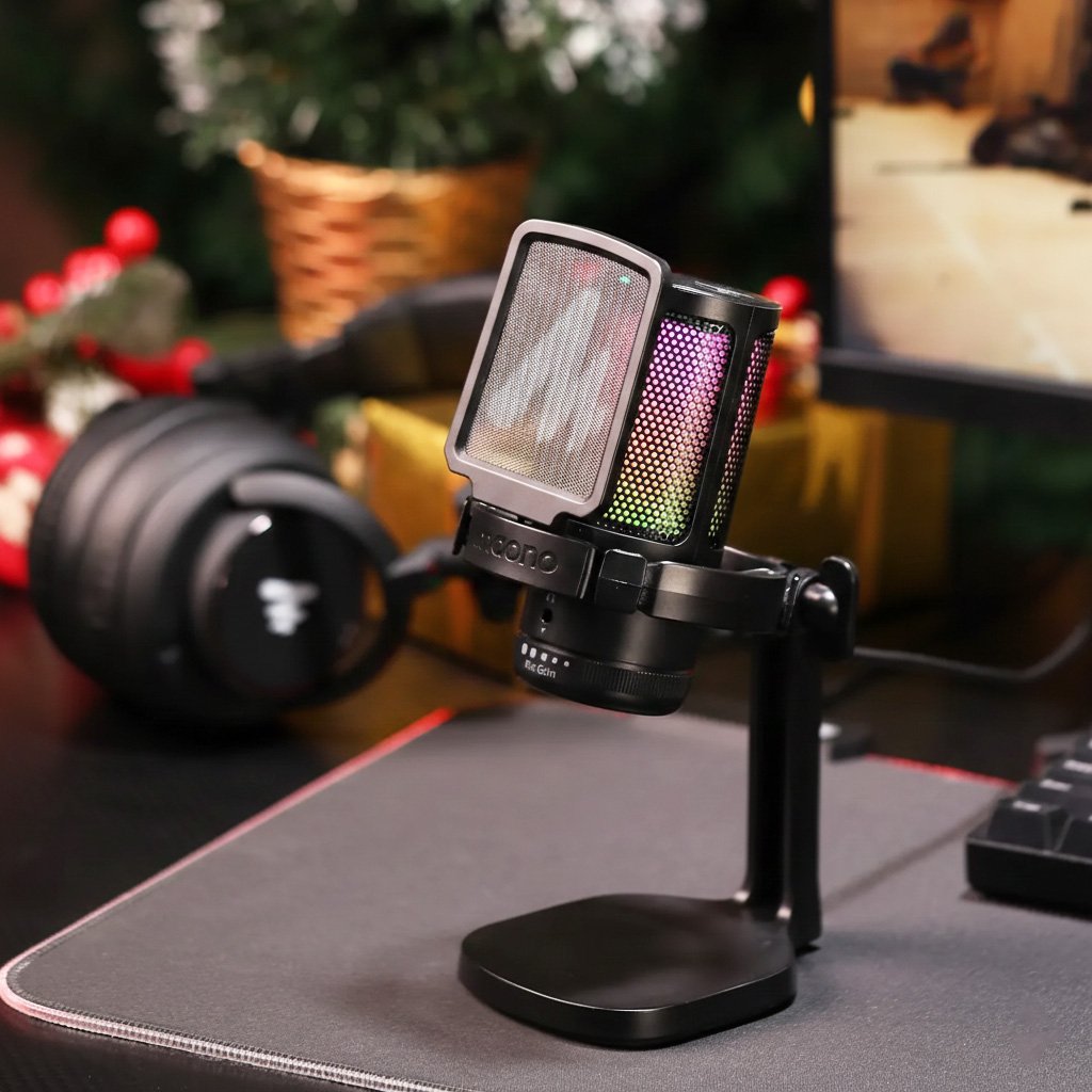 Micrófono de Condensador Maono DGM20 RGB Pro Gamer USB – Negro