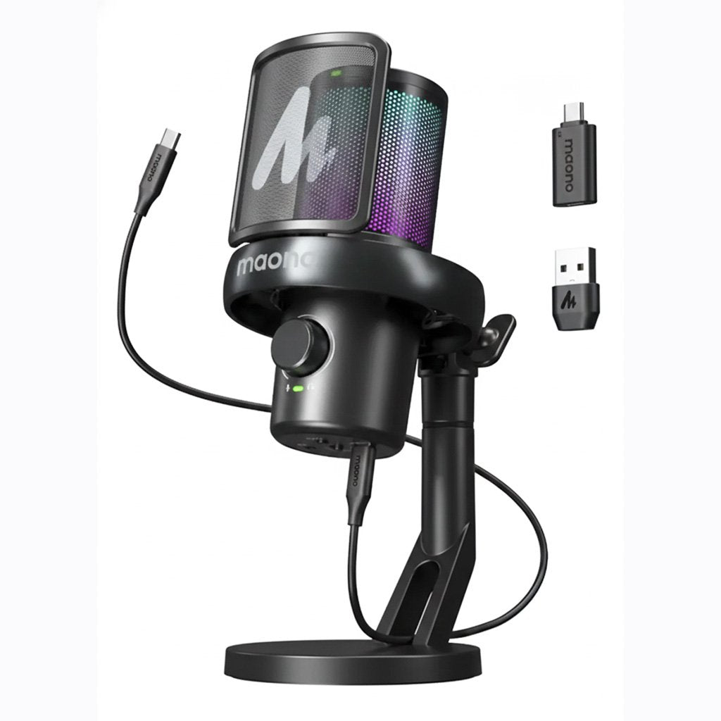 Micrófono Gamer Maono DM40 Pro RGB – Inalámbrico / USB – Negro