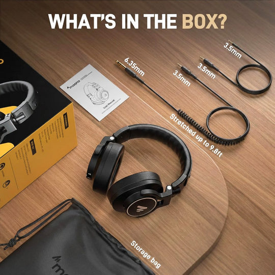 Auriculares Maono Studio Monitor 50 mm – Profesionales para Mezcla y DJ