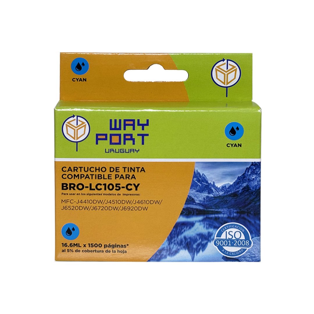 CART. WAYPORT CYAN P/BROTHER MFC-J4410DW / MFC-J4510DW / MFC-J4610DW / MFC-J6520DW / MFC-J6720DW / MFC-J6920DW