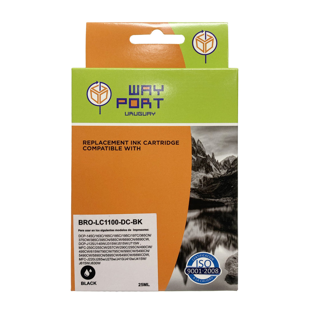 Cartucho Compatible Way Port LC1100 / LC61 / LC980 Negro para Brother