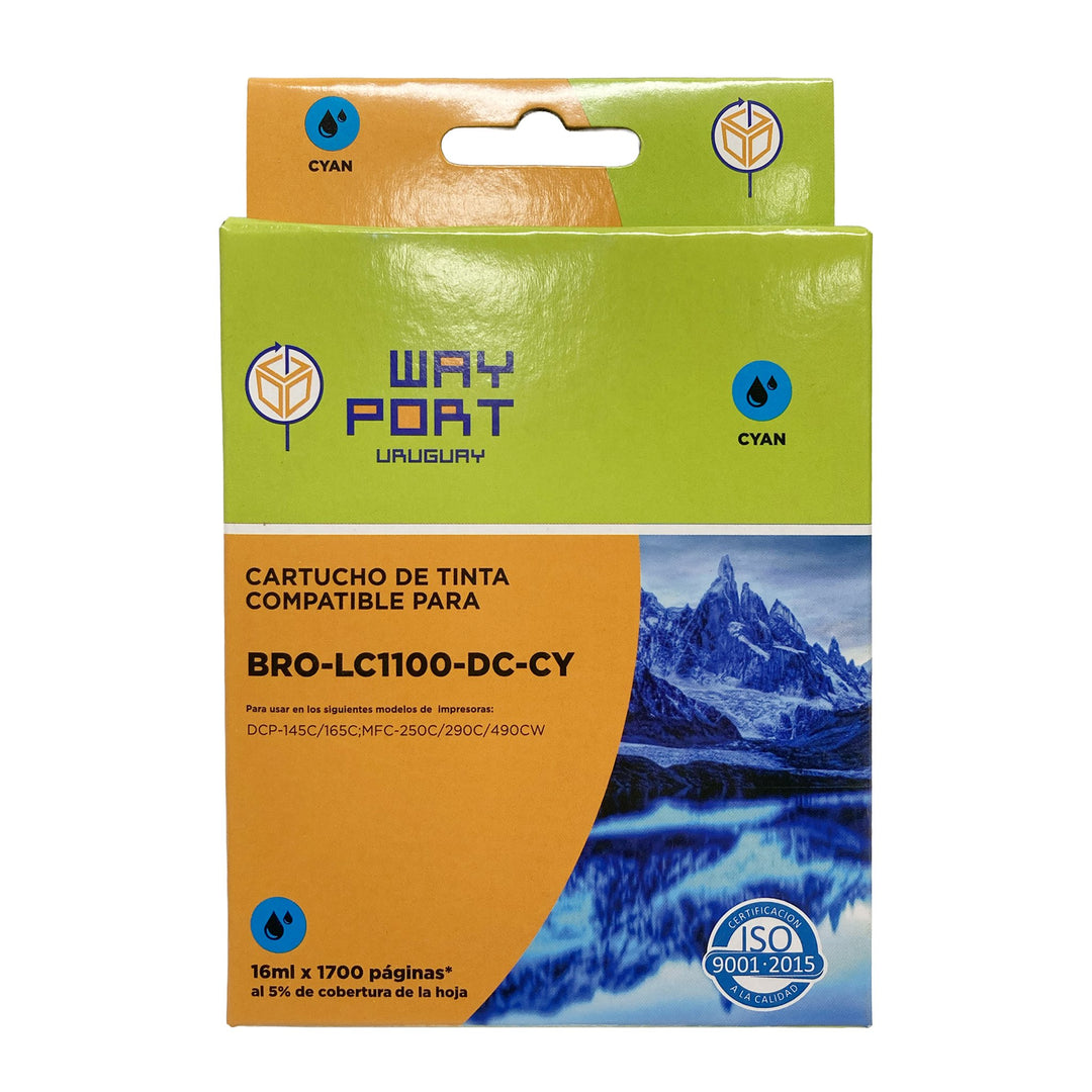 Cartucho Compatible Way Port LC1100 / LC61 / LC980 Cyan para Brother