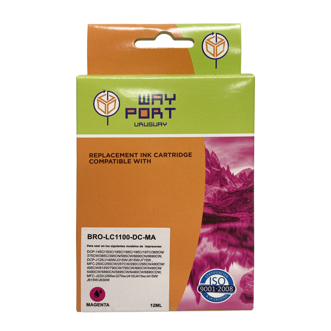 Cartucho Compatible Way Port LC1100 / LC61 / LC980 Magenta para Brother