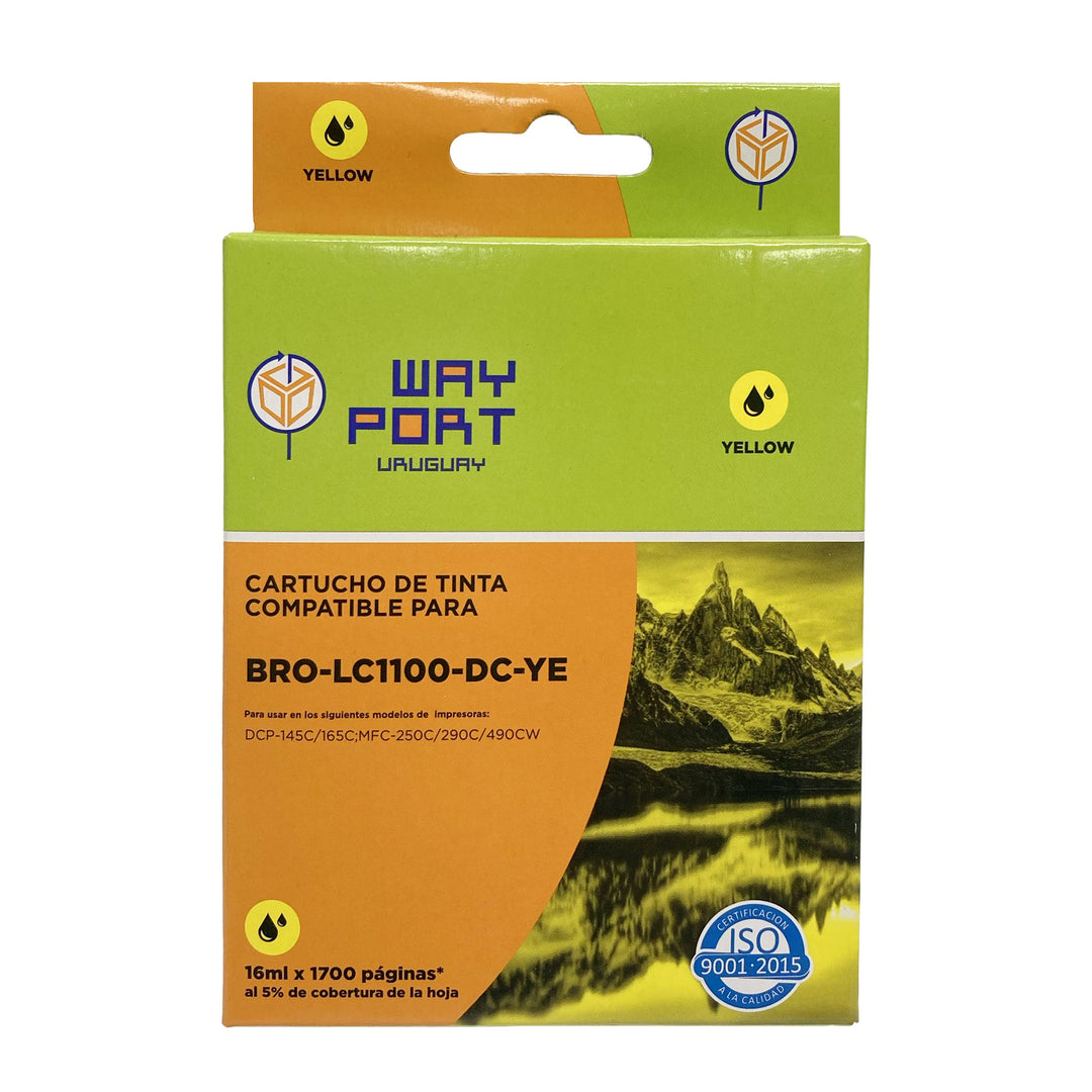Cartucho Compatible Way Port LC1100 / LC61 / LC980 Amarillo para Brother