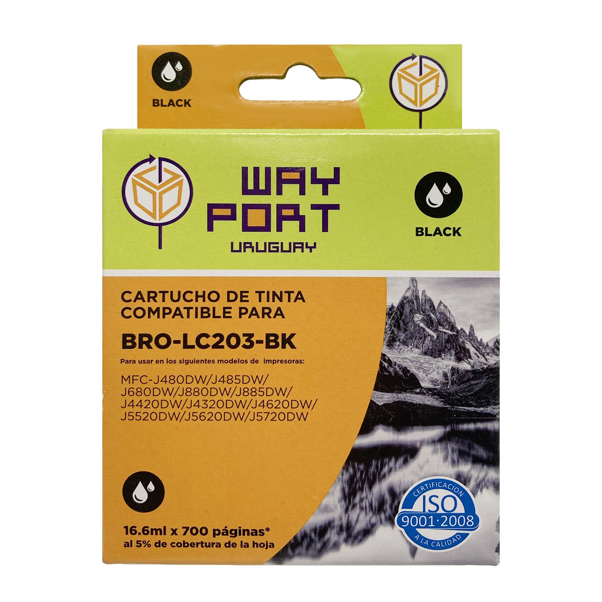 Cartucho Compatible Way Port LC203 Negro para Brother