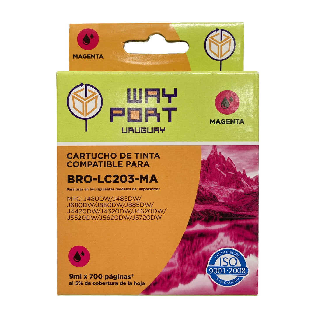 Cartucho Compatible Way Port LC203 Magenta para Brother