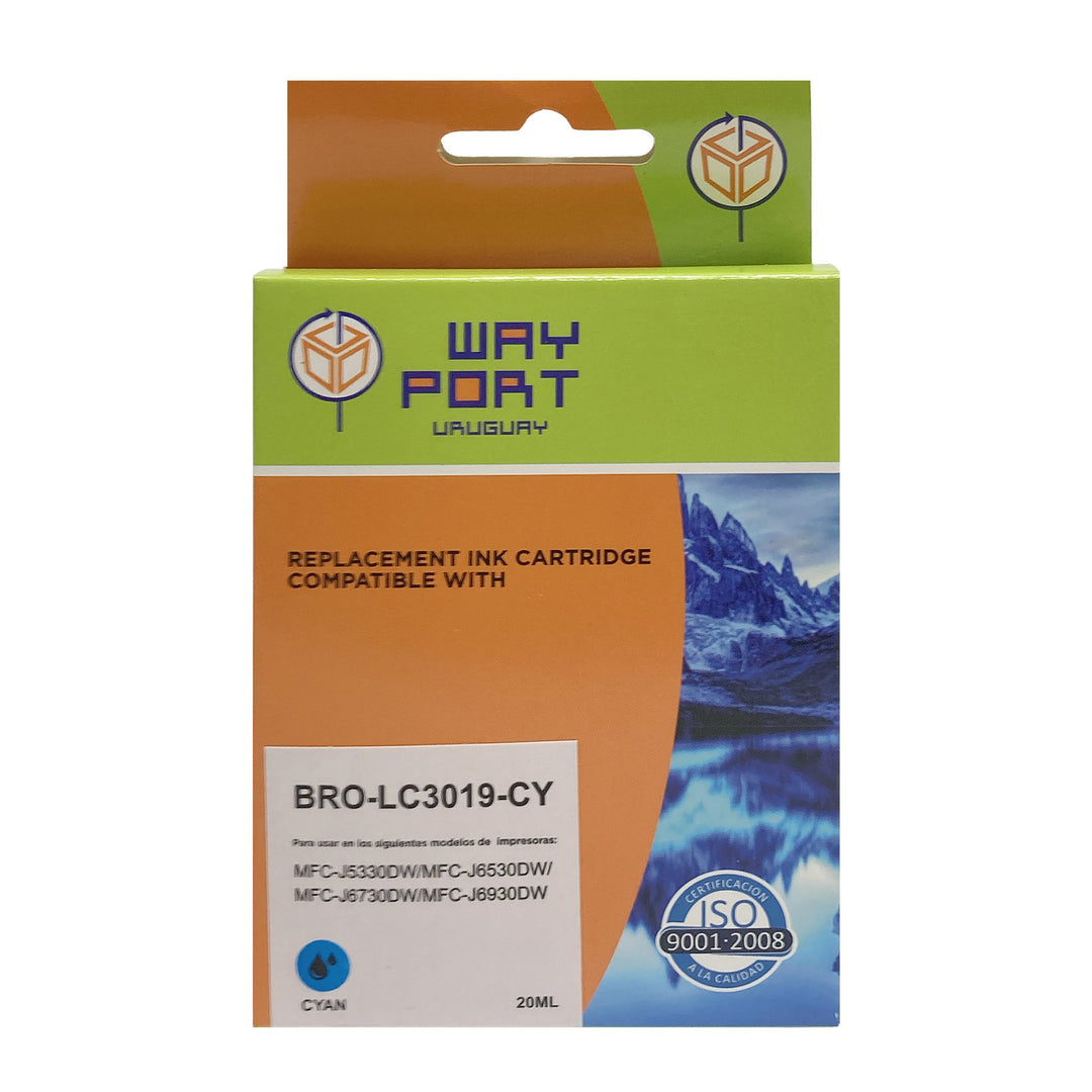 Cartucho Compatible Way Port LC3019 Cyan para Brother