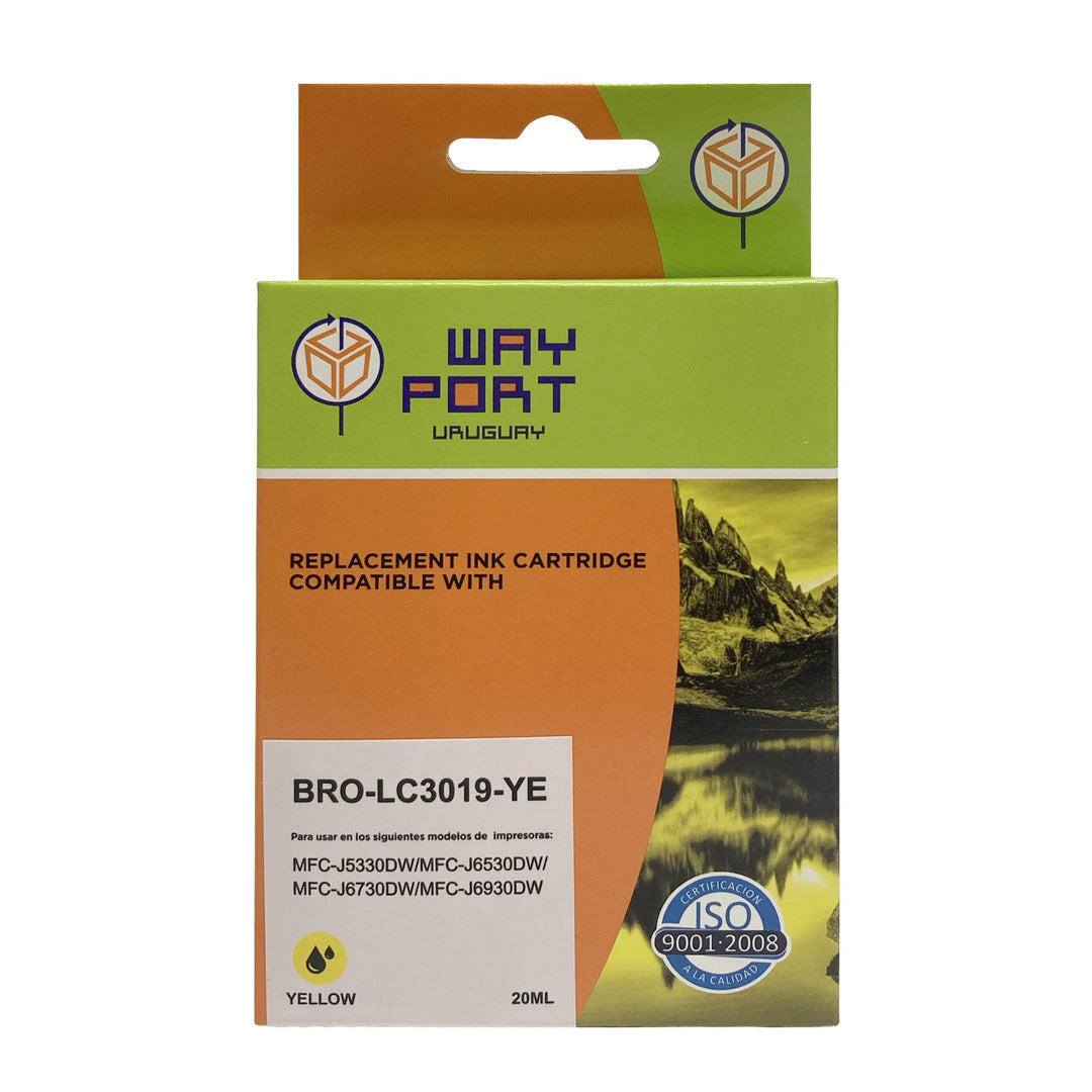 Cartucho Compatible Way Port LC3019 Amarillo para Brother