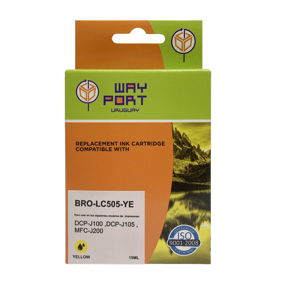 Cartucho Compatible Way Port LC505 Amarillo para Brother