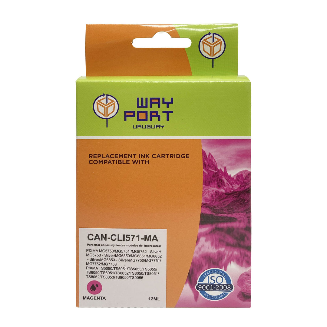Cartucho Compatible Way Port CLI-571 Magenta para Canon 