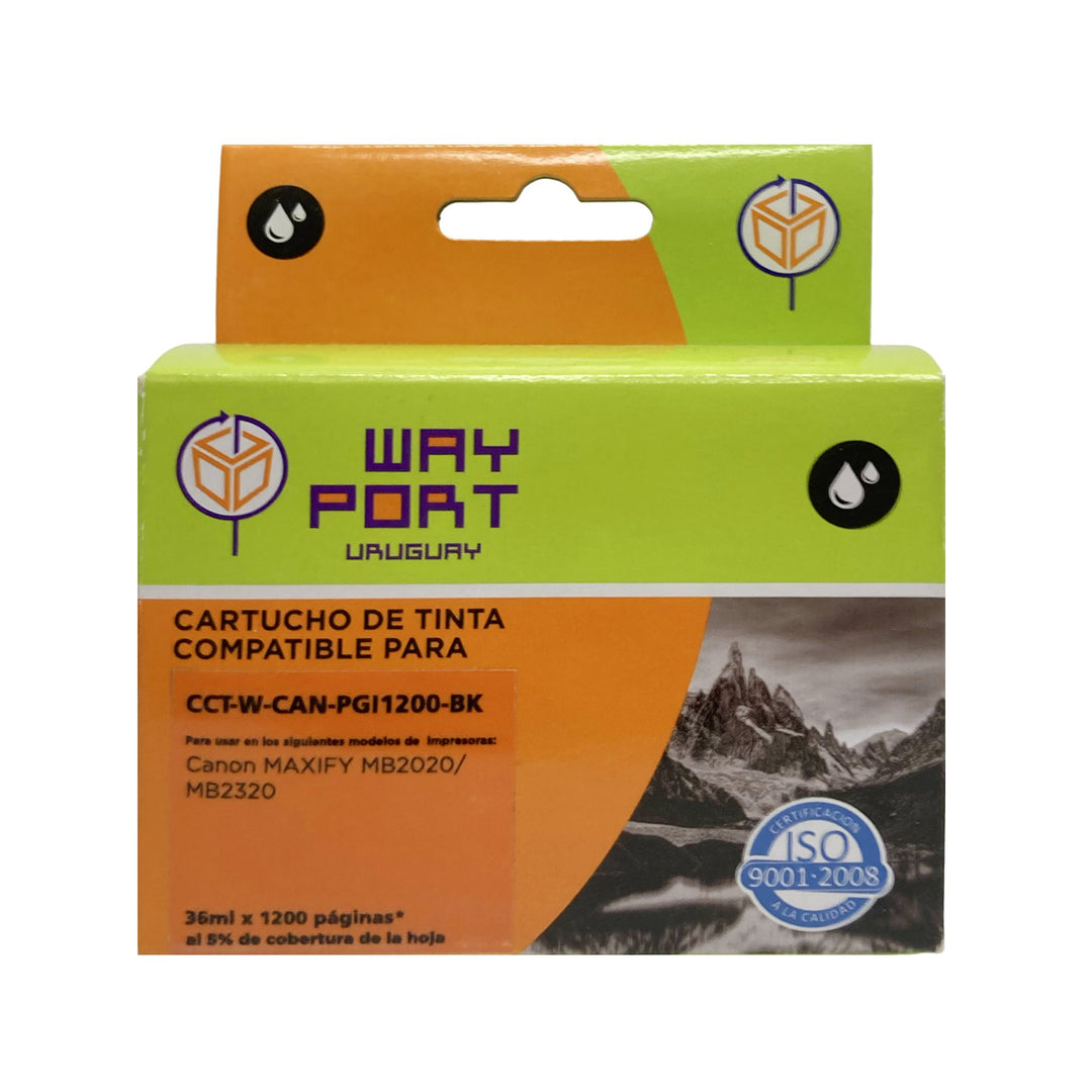 Cartucho Compatible Way Port PGI-1200 Negro para Canon