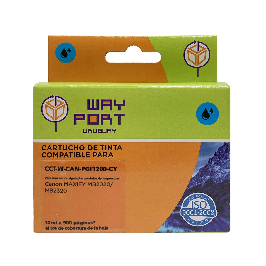 Cartucho Compatible Way Port PGI-1200 Cyan para Canon