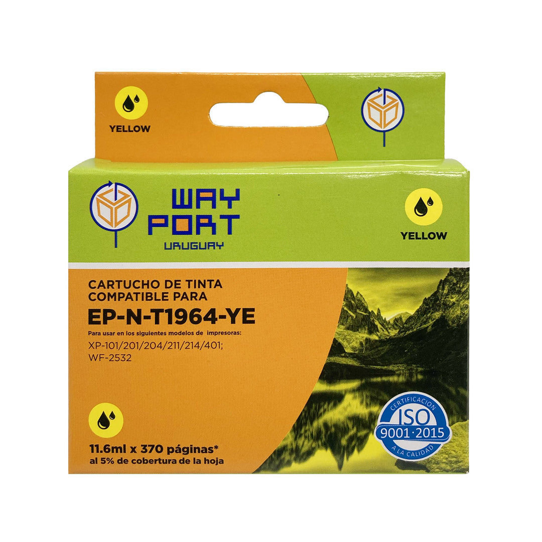 Cartucho Compatible Way Port T1954 / T1964 Amarillo 10 ml para Epson