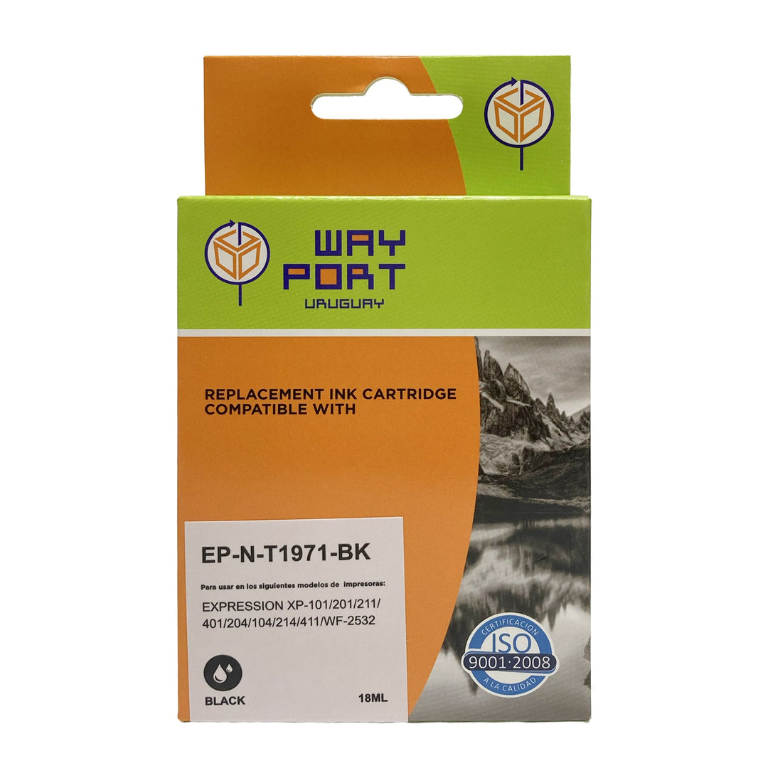 Cartucho Compatible Way Port T1971 Negro 15 ml para Epson