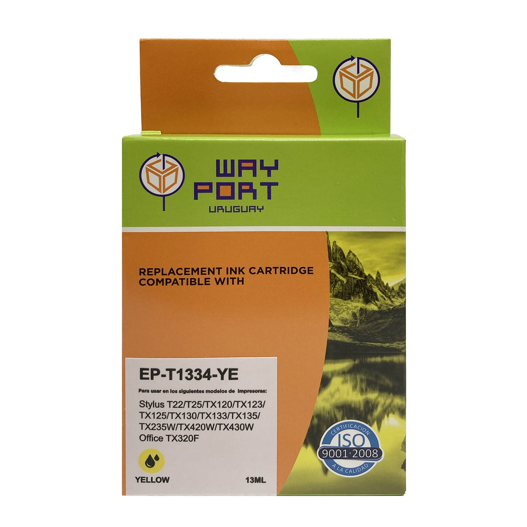Cartucho Compatible Way Port T1334 Amarillo para Epson