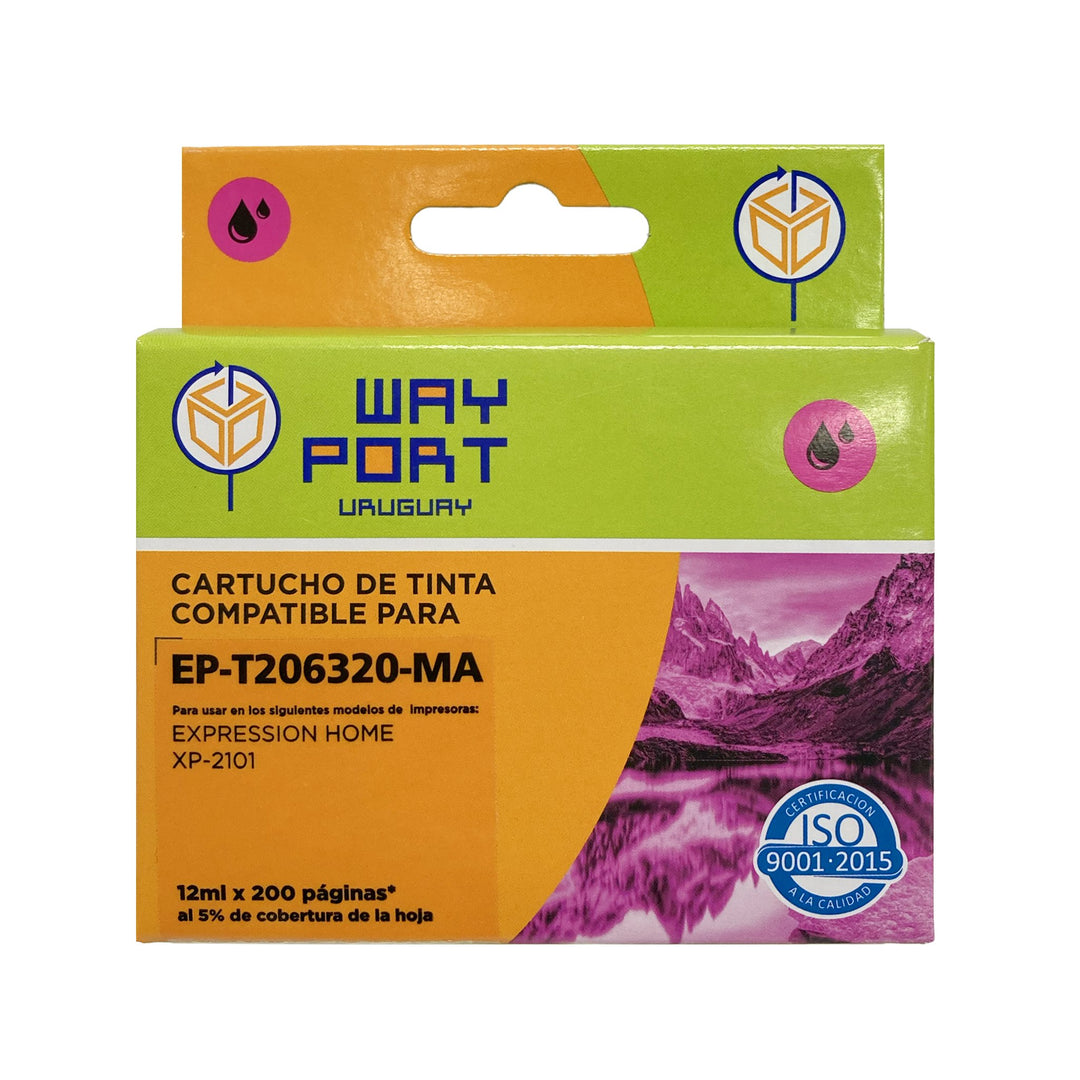 Cartucho Compatible Way Port T206320 Magenta para Epson XP-2101