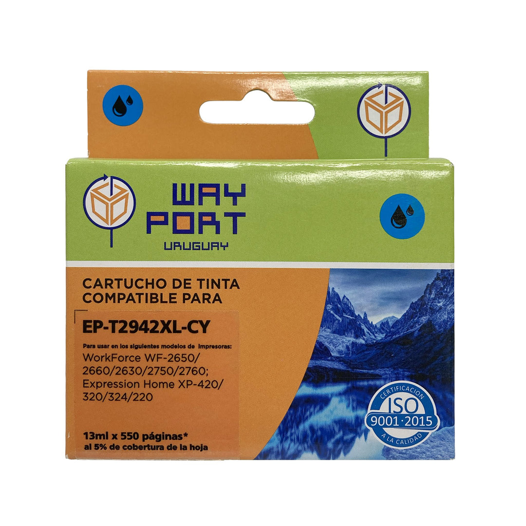 Cartucho Compatible Way Port T2942XL Cyan para Epson (Epson Work Force)
