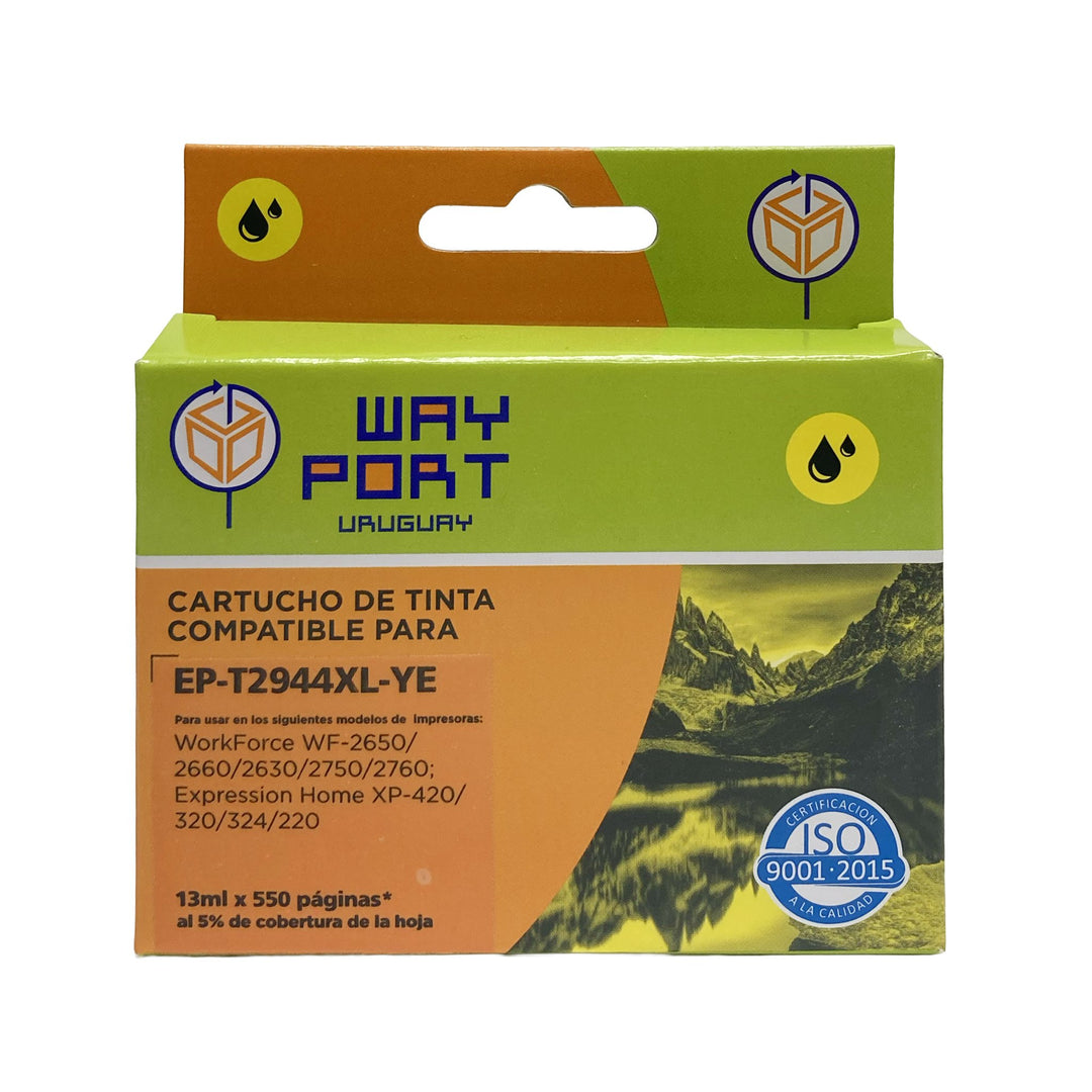Cartucho Compatible Way Port T2944XL Amarillo para Epson WorkForce y Expression Home.