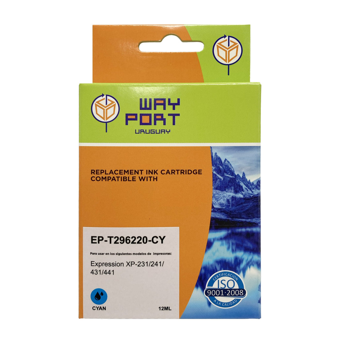 Cartucho Compatible Way Port T296220 Cyan 13 ml para Epson XP-231 / XP-431
