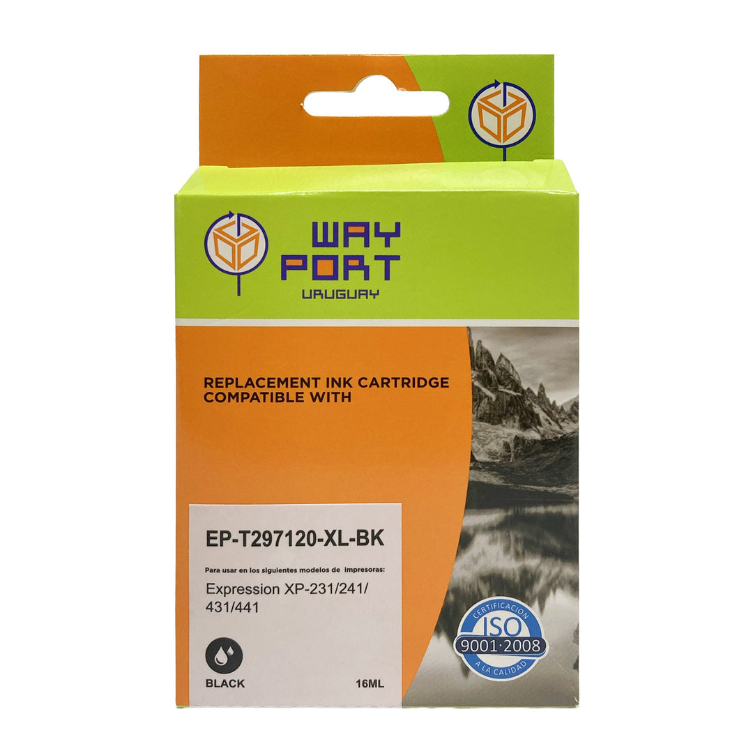 Cartucho Compatible Way Port T297120 XL Negro 17 ml para Epson XP-231 / XP-431