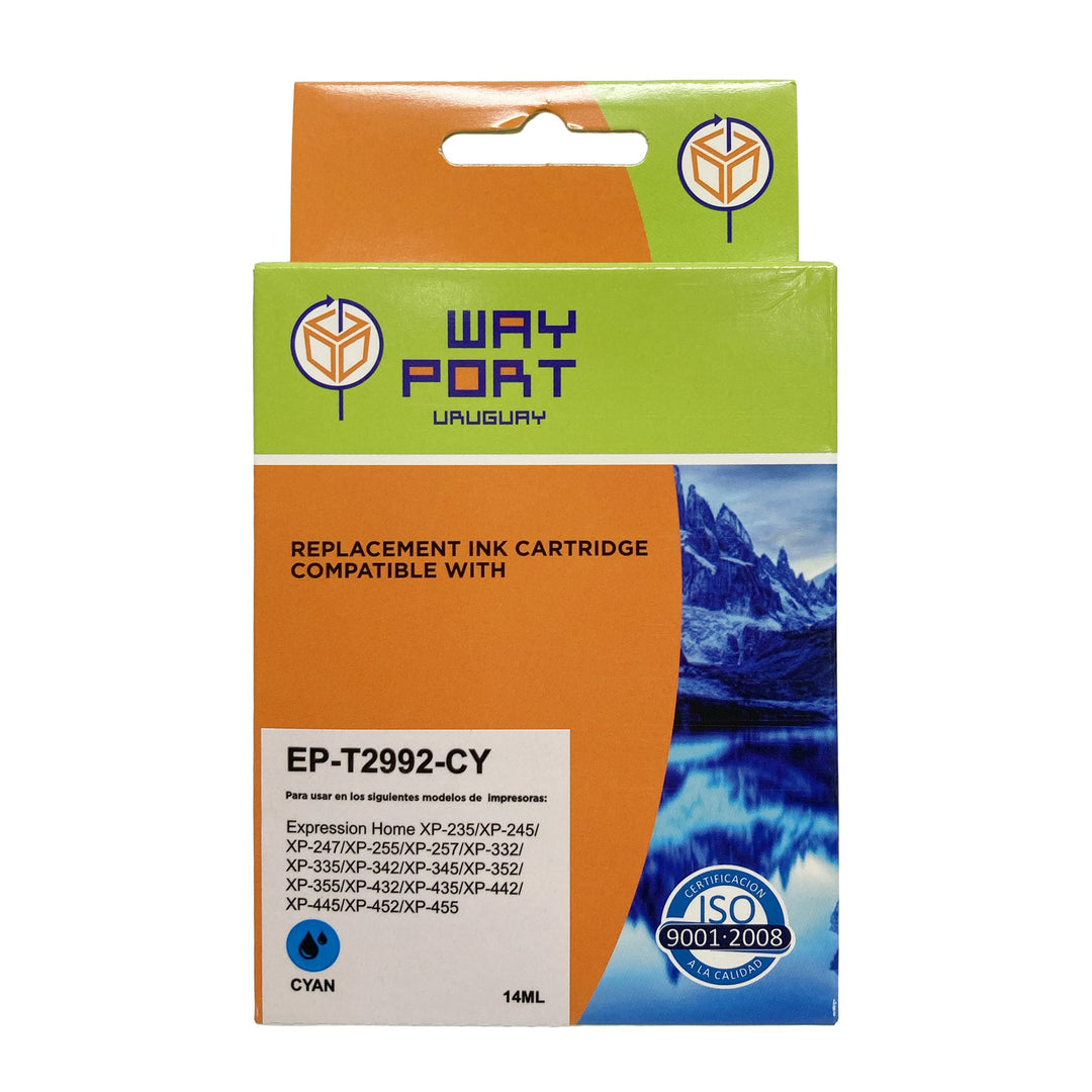 Cartucho Compatible Way Port T2992 Cyan 13 ml para Epson Expression Home