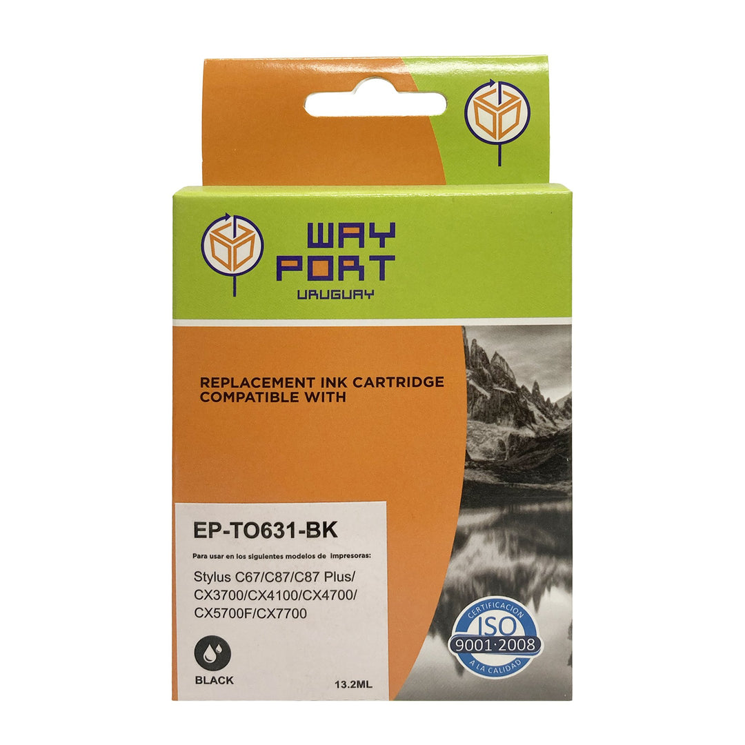 Cartucho Compatible Way Port T0631 Negro para Epson Stylus