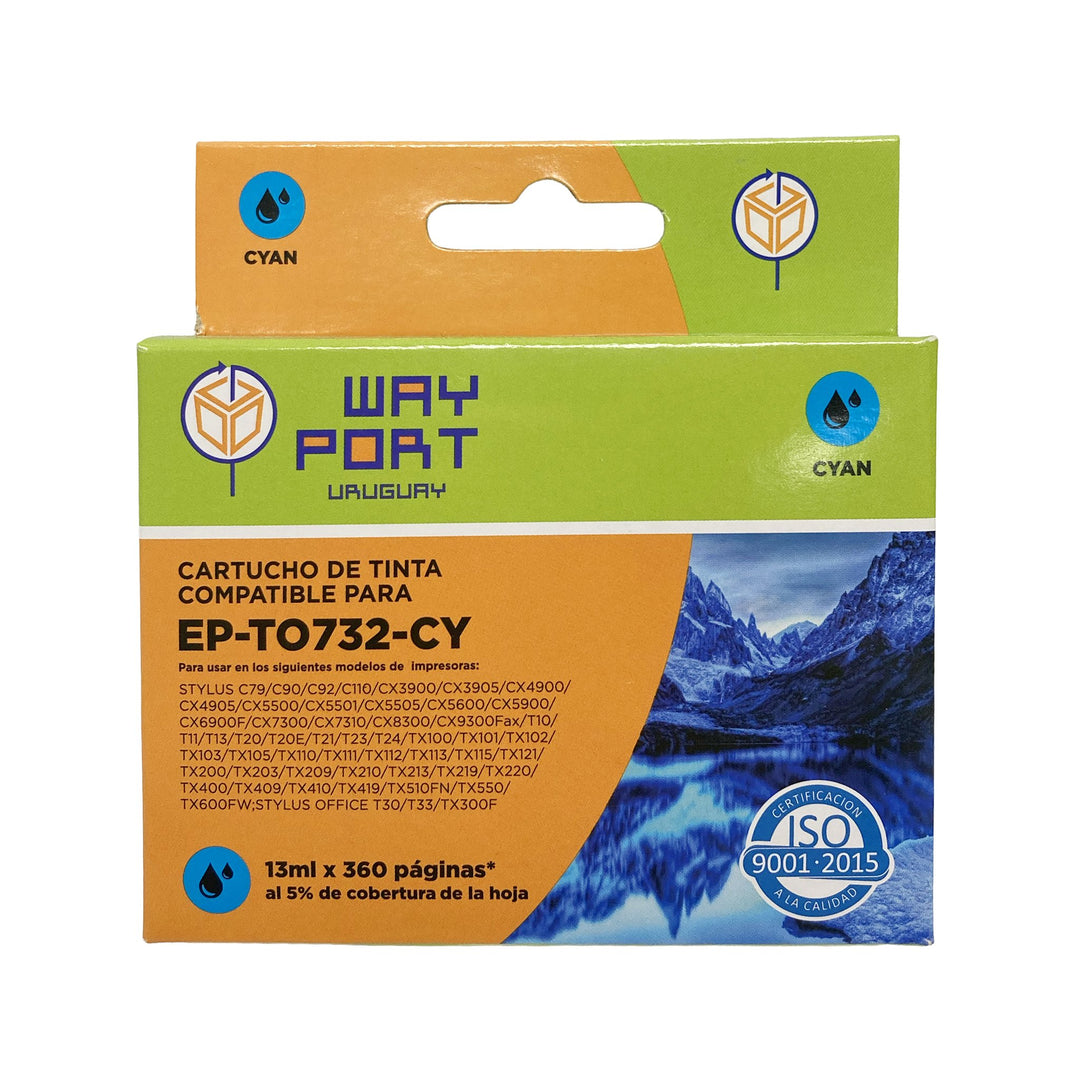 Cartucho Compatible Way Port T0732 Cyan para Epson