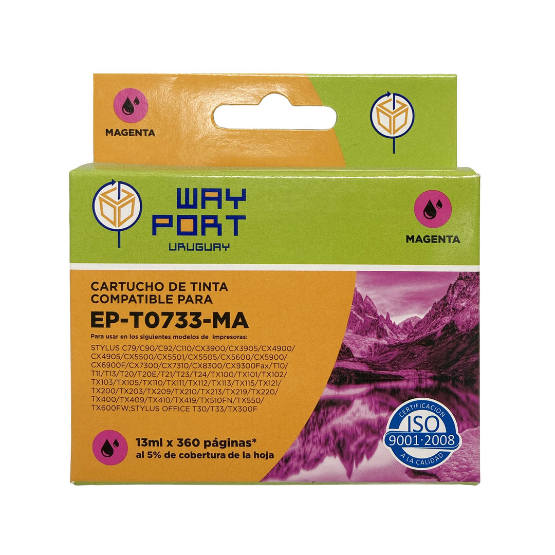 Cartucho Compatible Way Port T0733 Magenta para Epson