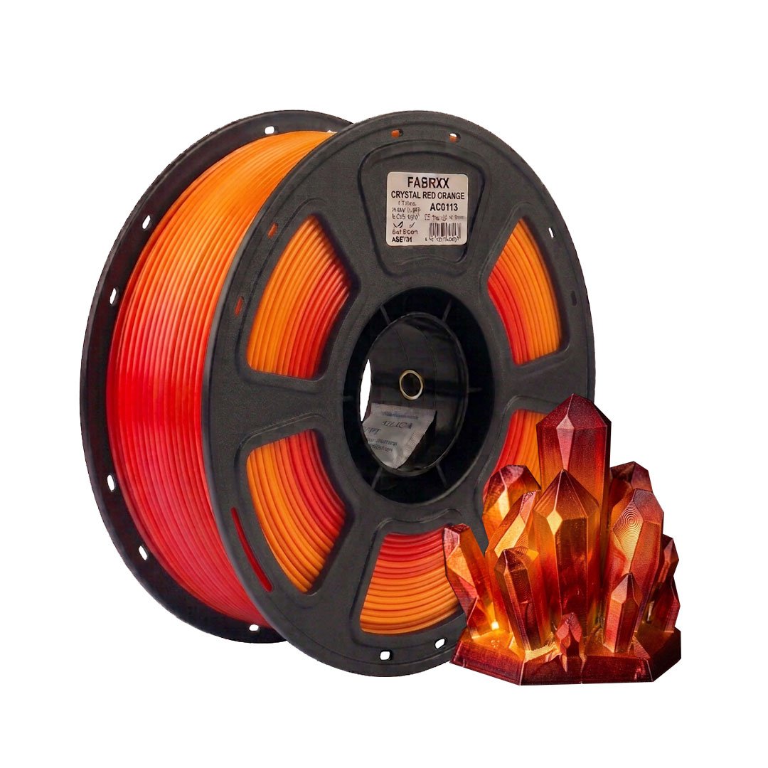 Filamento PLA Crystal Rojo Naranja Fabrix 1.75 mm 1 kg
