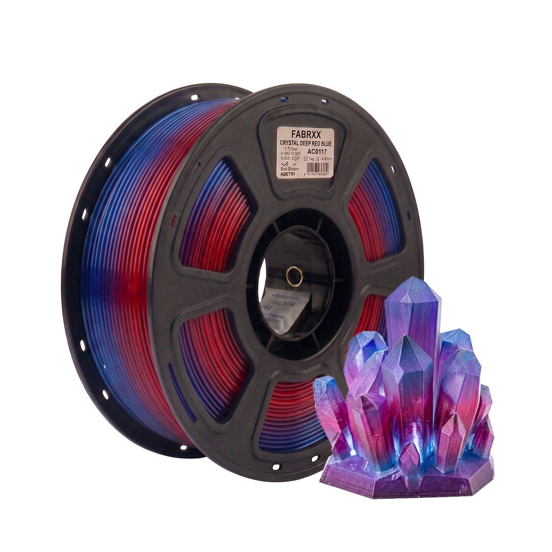 Filamento PLA Crystal Rojo y Azul Fabrix 1.75 mm 1 kg