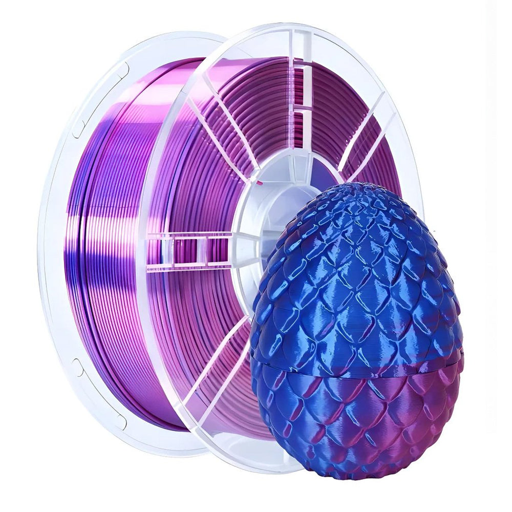 FILAMENTO P/3D ePLA-Silk Magic (dual colors)Red Bule1.75MM 1K