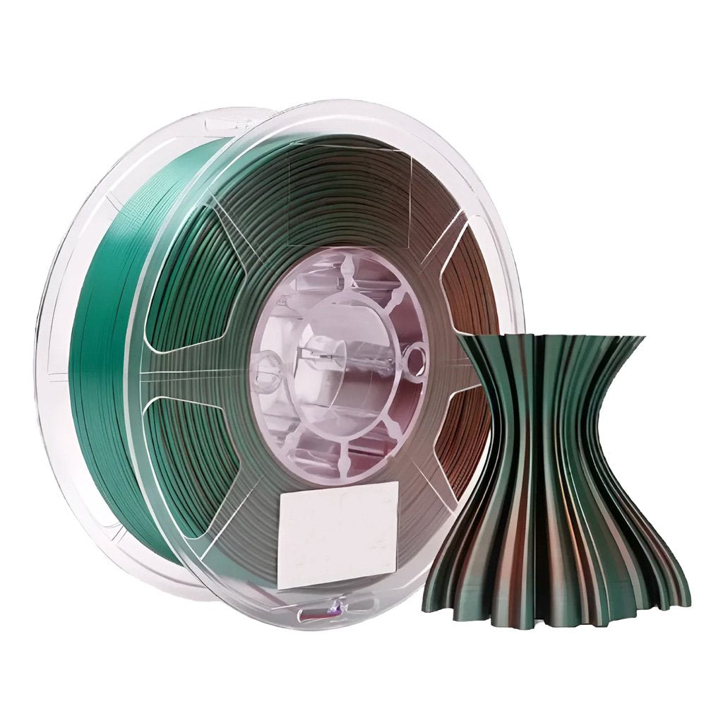 FILAMENTO P/3D ePLA-Silk Mystic (triple colors) Copper Purple Green1.75MM 1K