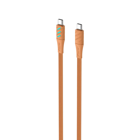 Cable Havit CB6255 USB-C a Lightning Carga Rápida 30W con LED – Naranja
