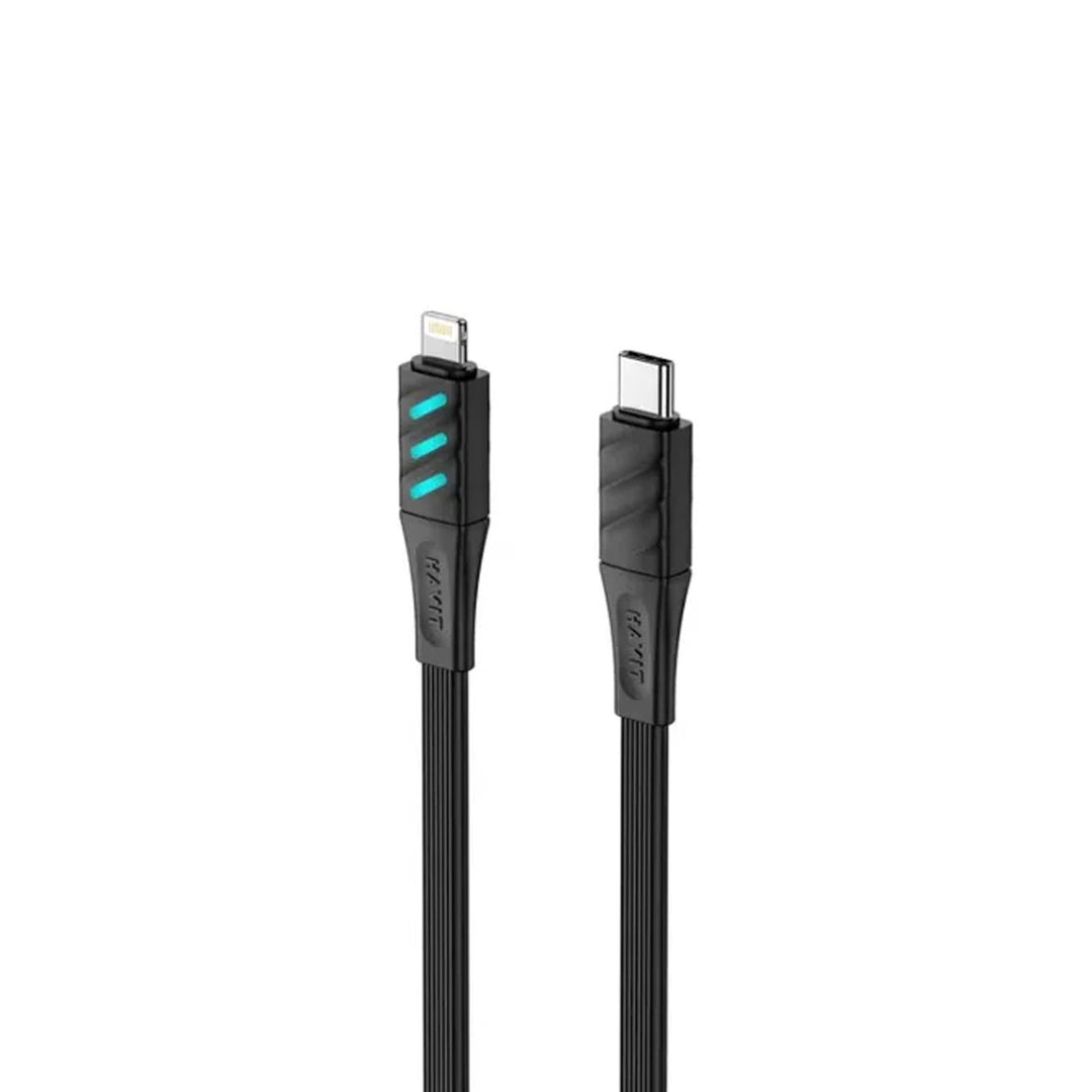 Cable Havit CB6255 USB-C a Lightning para iPhone Carga Rápida PD27W – Negro