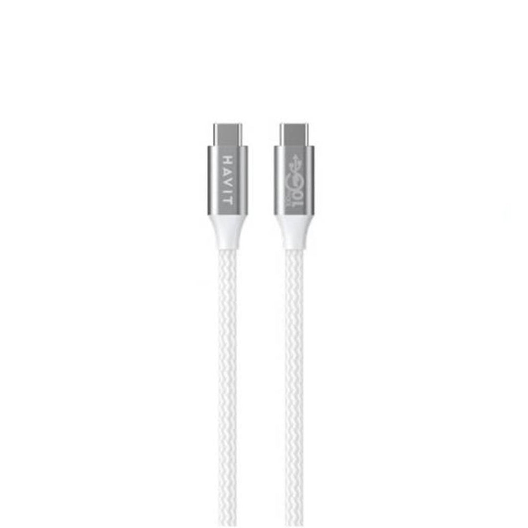 Cable Havit USB-C a USB-C CB6290 – Carga Rápida 100W (1 m)