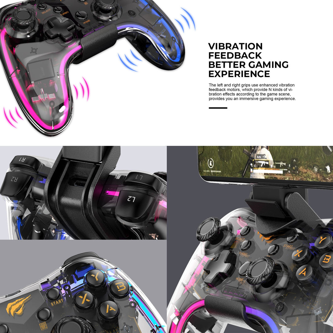 Joystick Gamepad Havit HV-G180BT Bluetooth RGB Multiplataforma