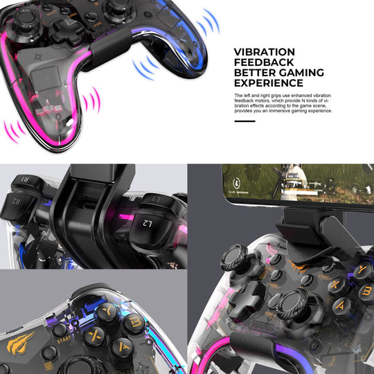 Joystick Gamepad Havit HV-G180BT Bluetooth RGB Multiplataforma