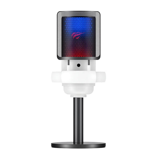 Micrófono Havit GK50 Streaming RGB Blanco