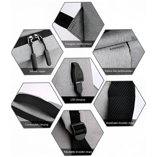 Mochila Havit H0026 para Notebook 15.6" Impermeable con Puerto USB