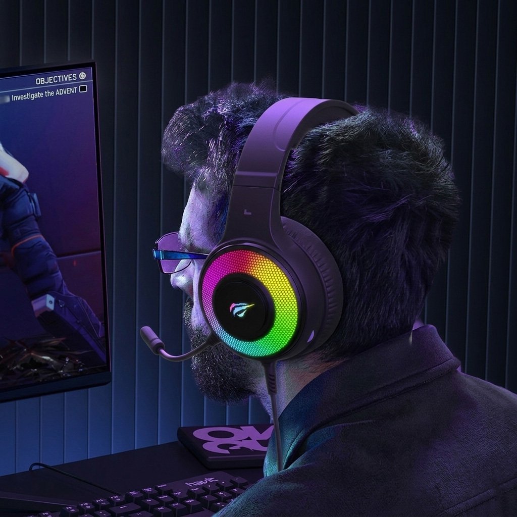 Auricular Gamer Havit H2042D RGB USB