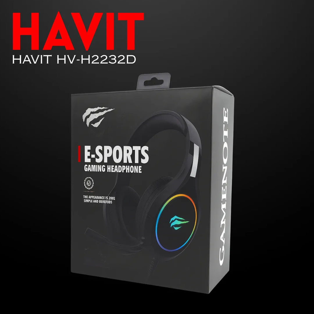 Auricular Havit con Vincha, Cable y Micrófono Negro