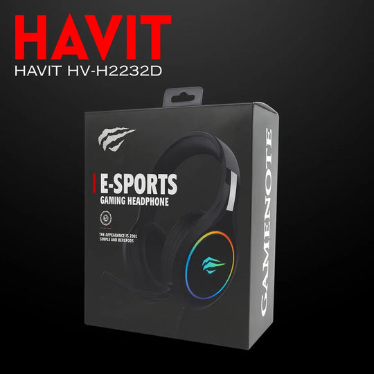 Auricular Havit con Vincha, Cable y Micrófono Negro