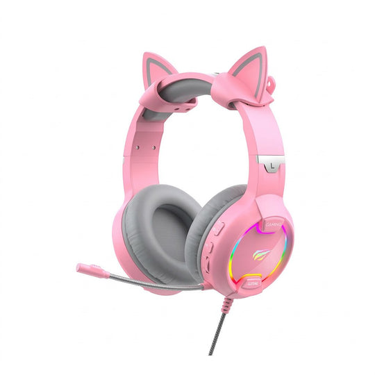 Auricular Havit con Vincha y Micrófono – Pink